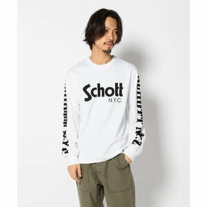 Schott N.Y.C.◆ショット ロンＴ◆長袖Ｔシャツ白Ｍ