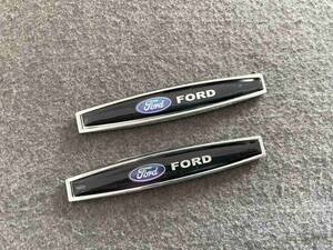 フォード FORD 車用デカール カーステッカー プレート エンブレム フェンダーバッジ シール 傷を隠す 2枚セット　124番