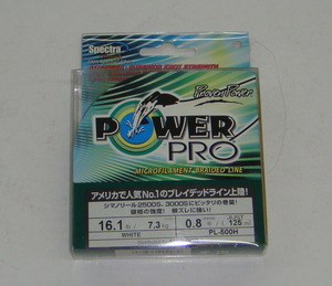 パワープロ　0.8号-125ｍ　ホワイト　PL-500H　999269　シマノ　ルアーPEライン