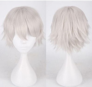 * free shipping * cosplay wig Bob silver silver . Short costume small articles anime game manga Halloween fancy dress kos player 