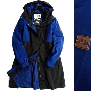 THE NORTH FACE ノースフェイス 新品 定2.3万 高耐久ナイロン切替 トレンチコート ロングマウンテンパーカー F85 GRY 75/XS▲036▼bus007nf