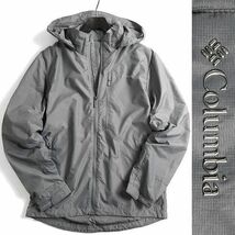 □Columbia コロンビア 定価3.5万 リップストップナイロン混 フーデッド ジャケット ブルゾン ウェア YMC009 031 100/L ▲032▼bus213co_画像1