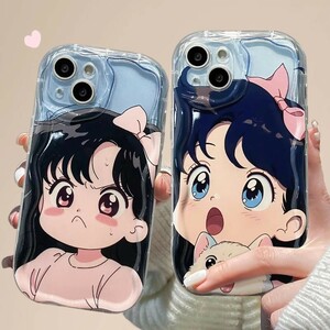 iPhone 15 Plus ケース iPhone15 Plusカバー 6.7インチ スマートフォンカバー 背面カバー girl かわいい 耐衝撃 保護カバー ソフトケース