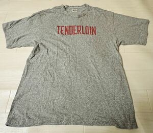 TENDERLOIN テンダーロインTシャツ　グレー　赤ロゴ　Lサイズ