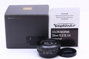 【特上美品】フォクトレンダー Voigtlander COLOR-SKOPAR 28mm F2.8 SLII ASPHERICAL キヤノン Canon EFマウント#10915