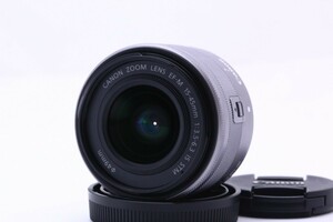 【美品】 Canon キヤノン EF-M 15-45mm F3.5-6.3 IS STM グラファイト #11088