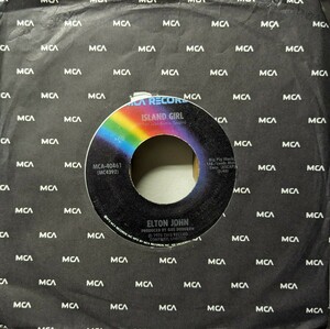 ☆ELTON JOHN/ISLAND GIRL1975'USA MCA7INCH