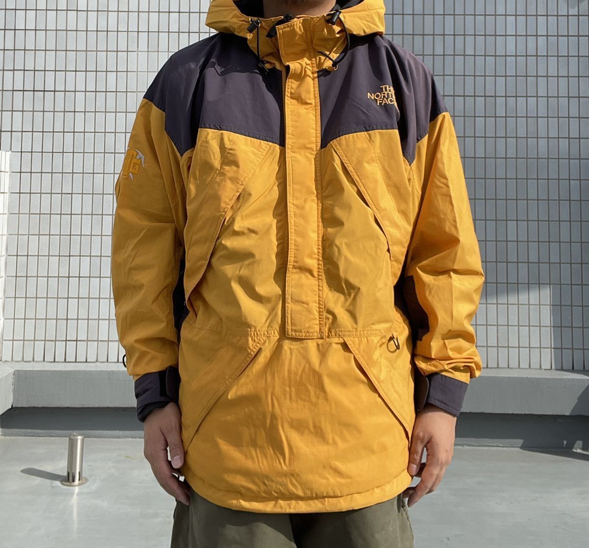 90s NORTH FACE RTGマウンテンジャケットLイエローxグレー-