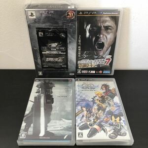 【中古品】PSPソフトまとめ売り5本セット(第2次スーパーロボット大戦Z 破界・再世、クライシスコアFF7、キングダムハーツ、サカつく7)