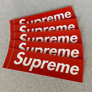 【5.7cm×20.3cm】Supreme シュプリーム Box Logo ステッカー 赤5枚 即決【正規品】の画像1