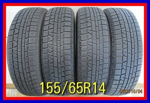 ■中古タイヤ■　155/65R14 75Q YOKOHAMA IG50 タント エヌボックス デイズ等 冬タイヤ スタッドレス 激安 送料無料　B38