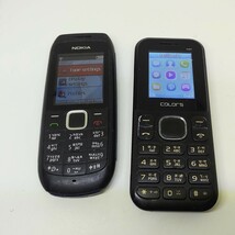 SIMフリー 2台 NOKIA RH-125 1616-2,Colors F-007 2G GSM 電池なし ワイドFMラジオ dual SIM 海外携帯電話 ノキア_画像2