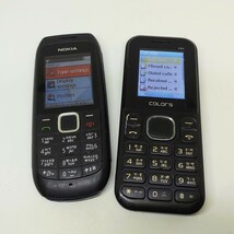 SIMフリー 2台 NOKIA RH-125 1616-2,Colors F-007 2G GSM 電池なし ワイドFMラジオ dual SIM 海外携帯電話 ノキア_画像3