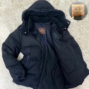 n°44 別注★ モンクレール 『最高級茶タグ』 MONCLER ナンバー44 バジーレ BAZILLE ダウンジャケット 肉厚 2way フード ブラック 黒 0 XS