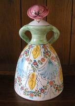 スペイン製陶器の人形型ベル・女性の呼び鈴_画像4