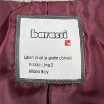 超希少XL!!!バラシ『世界の皇帝』barassi テーラードジャケット 50 羊革 ラムレザー シープスキン 裏地派手 高級品◎ グレー レッド 秋冬_画像7