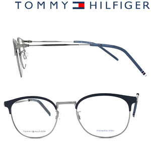TOMMY HILFIGER メガネフレーム ブランド トミーヒルフィガー マットネイビー×ガンメタルシルバー 眼鏡 TH1899F-KUO
