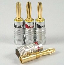 送料無料…Nakamichi ナカミチ 24K 金メッキ バナナプラグ 16本セット_画像3