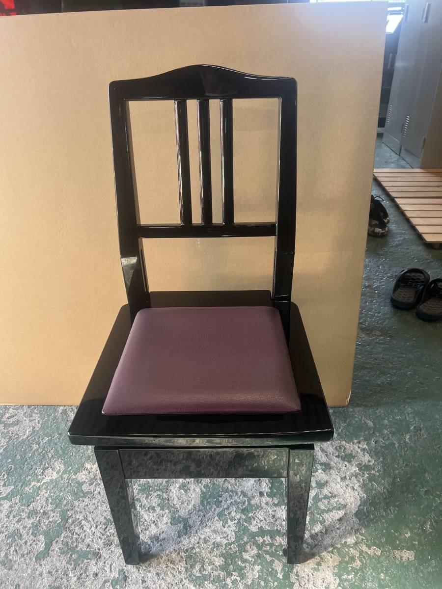 新高低椅子（生地張りタイプ）黒塗-