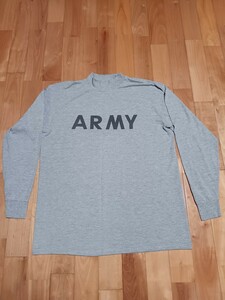 US ARMY 長袖Tシャツ L グレー 米軍 