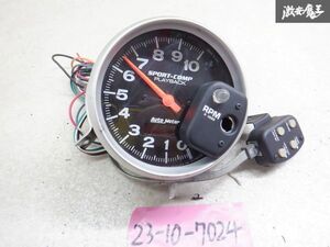 保証付 動作OK Auto Meter オートメーター SPORT COMP プレイバック 追加メーター メーター タコメーター 回転計 RPM×1000 棚2A64