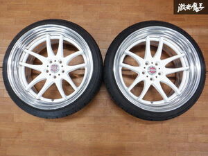 WORK ワーク エモーション CR-2P ECRSR ホイール 19インチ 10.5J +8 PCD114.3 5穴 245/35R19 タイヤ付 2本 Z33 フェアレディZにて ★ 棚1I3