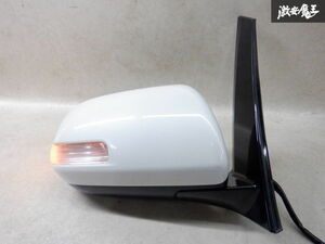 トヨタ純正 ACR50W 50系 エスティマ サイドミラー ドアミラー 右 右側 運転席側 ウインカー付 パールホワイト 9ピン 棚2O15