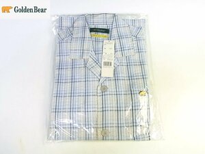 ◆未使用・タグ付◆Golden Bear/ゴールデンベア◆パジャマ 長袖 長ズボン◆水色/白 チェック◆Sサイズ◆身長155～165cm◆綿100％◆