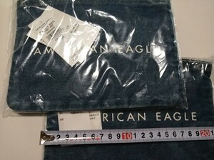 2個セット【新品・匿名配送 送料無料・即決】アメリカンイーグル　AMERICAN EAGLE デニムポーチ　ノベルティ　グッズ　ポーチ　非売品 限定