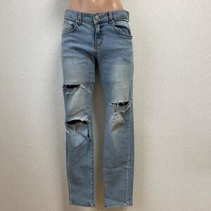 B&W DENIM ダメージデニム　スキニージーンズ　S