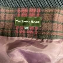 【美品】THE SCOTCH HOUSE ザ.スコッチハウス　三陽商会　チェック　ウールフレアスカート 38 日本製_画像4