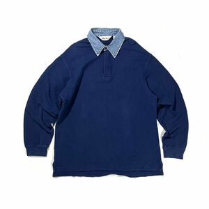 90s eddie bauer sweat polo rugby shirt