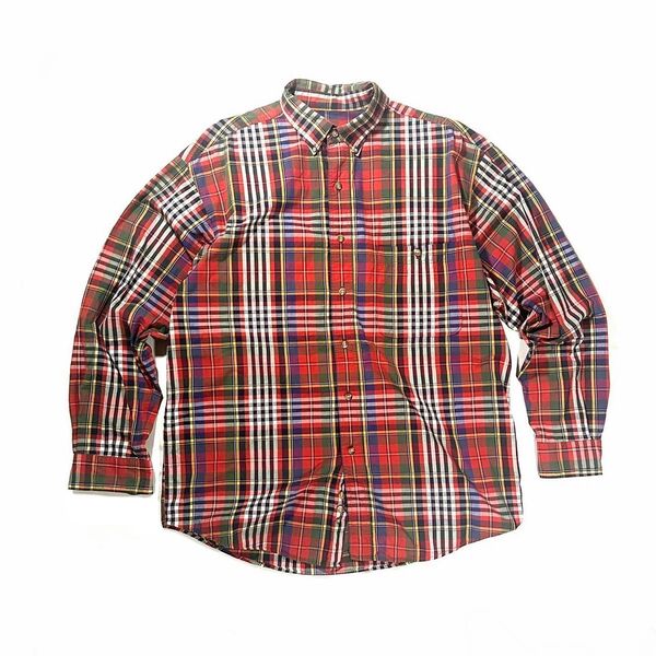 90s eddie bauer check long sleeve shirt