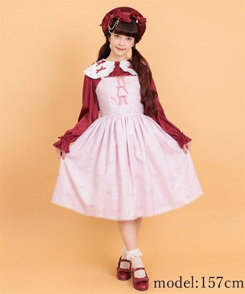 axesfemmekawaii アクシーズファムカワイイ ハートドット柄ジャンスカ!!ワンピース!!