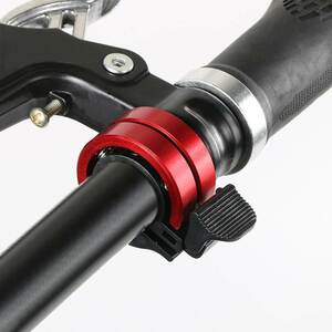 送料無料　ゆうパケット　Q形状　超軽量 大音量 　自転車ベル サイクル バイク コンパクト　レッド