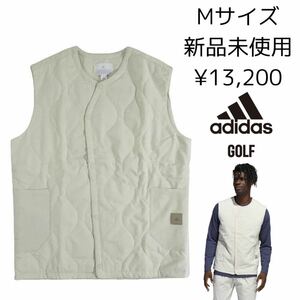 13,200円! Mサイズ 新品 adidas GOLF ADICROSS 中綿 キルティング アウター ベスト アディダスゴルフ アディクロス ウェア 軽量 アイボリー