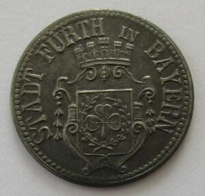 ドイツ バイエルン州 フュルト 10ペニヒ 1917年 鉄貨 硬貨 ノートゲルト