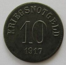 ドイツ バイエルン州 フュルト 10ペニヒ 1917年 鉄貨 硬貨 ノートゲルト_画像4