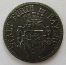 ドイツ バイエルン州 フュルト 10ペニヒ 1917年 鉄貨 硬貨 ノートゲルト_画像3