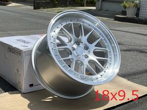 新品！Aodhan DS06 18x9.5+15, +22, +30 5穴 PCD114.3 Silver w/Machined Face 深リム Concave USDM