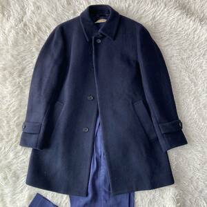 ◎サイズ46◎　カシミヤ混　【ジョセフ/JOSEPH HOMME】　メルトンウールハーフコート　■肉厚秋冬素材■　美品/スーツ/ビジネス　■