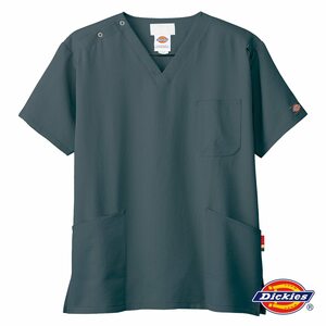 スクラブ 試着のみ 送料無料FOLK 7072SC Dickies 上下セット スクラブ サイズ SS XS スレートブルー 医療 看護 介護 半袖 男女兼用