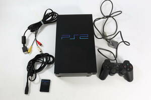 管100102/SONY PS2 SCPH-50000 / ブラック / 本体+AVケーブル/電源ケーブル/コントローラー/ 動作確認済