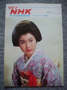 グラフNHK　1967年4月1日号　放送番組時刻表　三姉妹　栗原小巻、山崎努　音楽の花ひらく　三橋達也、中村八大　ひょっこりひょうたん島