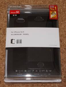 ☆新品★ELECOM iPhone5s/5/SE アルミパネル ブラック（※SE2/SE3には対応しません※）