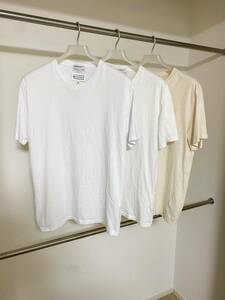 【3日間限定価格！】新作　美品　格安　Maison Margiela メゾン マルジェラ 半袖パックTシャツ トップス size L ホワイト系 ３枚セット