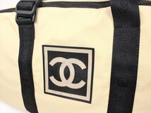 CHANEL【シャネル】ボストンバッグ☆シャネルスポーツ☆ベージュ☆旅行かばん☆ナイロン☆大容量☆ココマーク☆レディース_画像2