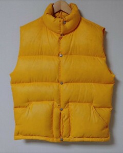 70S 80S NORTH FACE 茶タグ ダウンベスト イエロー USA製 ヴィンテージ ビンテージ ベスト YELLOW アメリカ製 セロー ブルックスレンジ