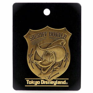  Disney Дональд TDLshelif значок ( bronze ) Tokyo Disney Land 2000 год примерно новый товар 