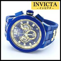 【新品・送料無料】インビクタ INVICTA 腕時計 メンズ SPEED WAY 37961 ブルー クォーツ スイスムーブメント クロノグラフ シリコンバンド_画像1